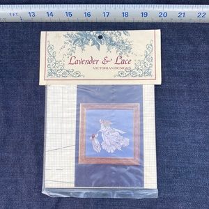 Angel of Mercy Sealed Lavender & Lace vintage 90s Cross Stitch Pattern NOS